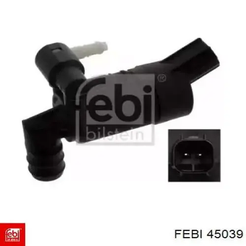 Bomba-motor de limpiaparabrisas delantero/trasero Febi 45039
