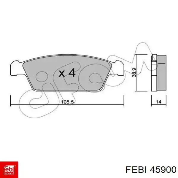 Ventilador de radiador 45900 Febi