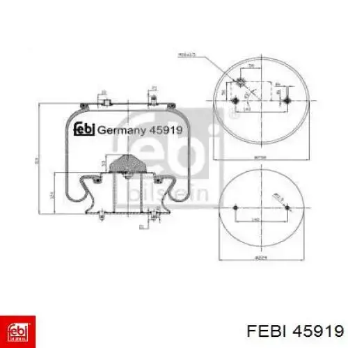 Bolsa neumática del eje Diesel Technic 125860 precio, desde 158,51 EUR