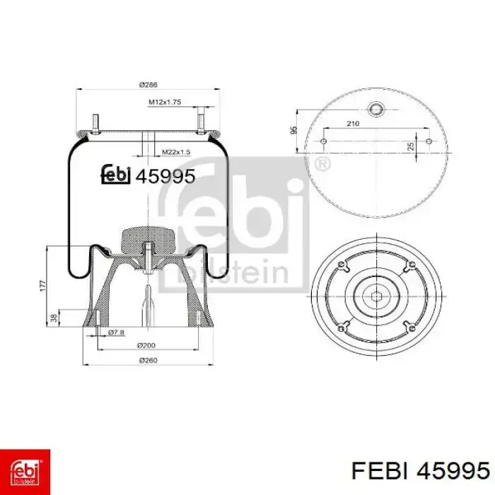Bolsa neumática del eje Febi 45995 precio, desde 136,99 EUR