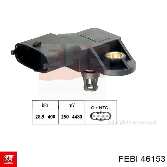 550743 ERA Sensor, presión colector de admisión 
