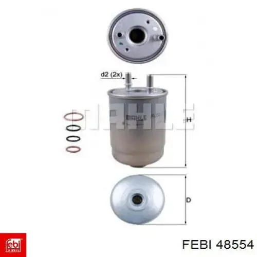 Filtro de combustible 48554 Febi