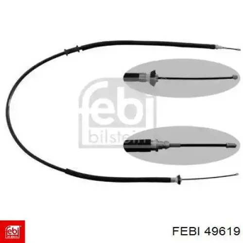 49619 Febi cable de freno de mano trasero derecho/izquierdo