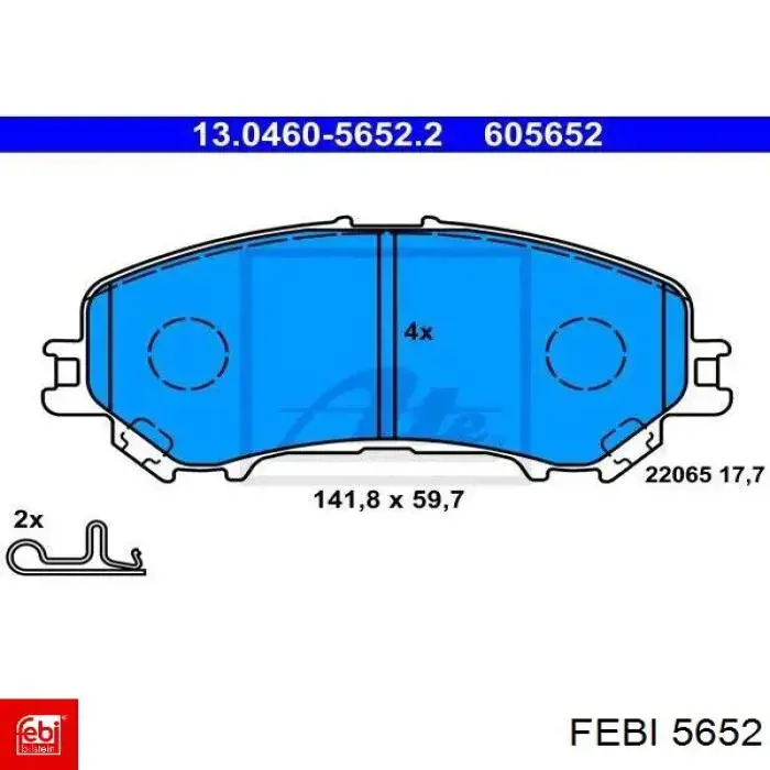 Disco de freno trasero Febi 5652 precio, desde 32,12 EUR
