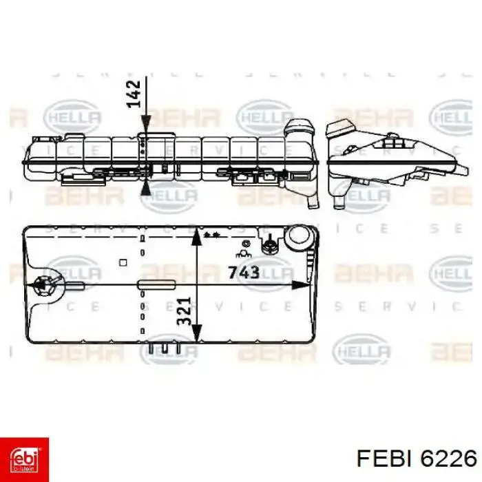 6226 Febi Buje de barra estabilizadora delantera