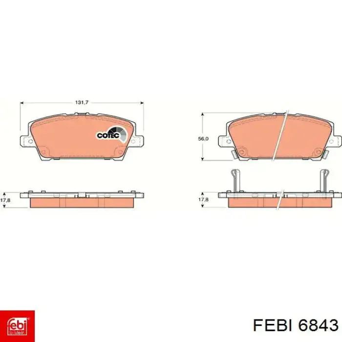 Soporte de motor, Izquierda / Derecha 6843 Febi
