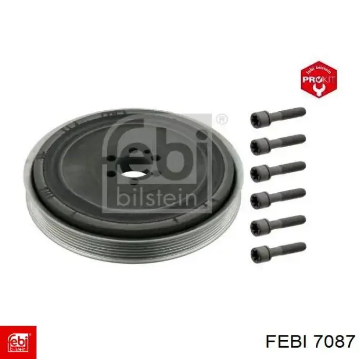 Comprar 7087 Febi Polea tensora, correa poli V