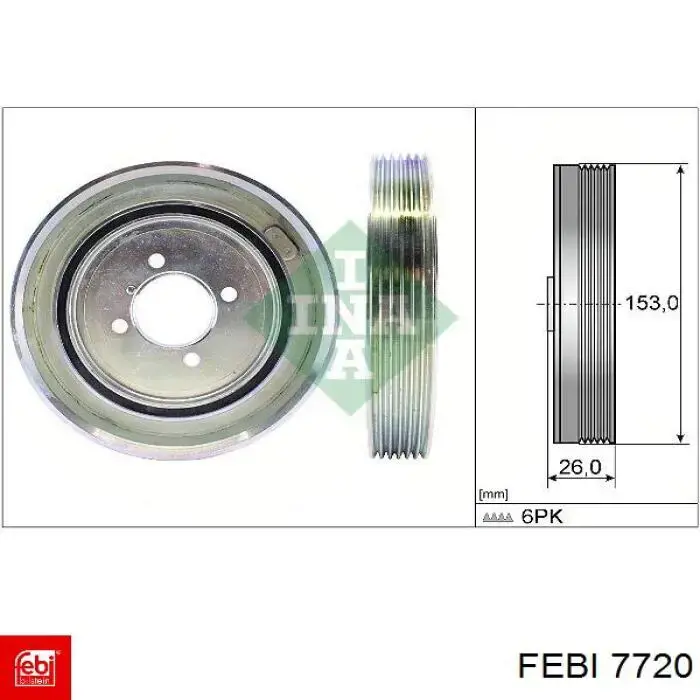 7720 Febi anillo retén, cigüeñal trasero