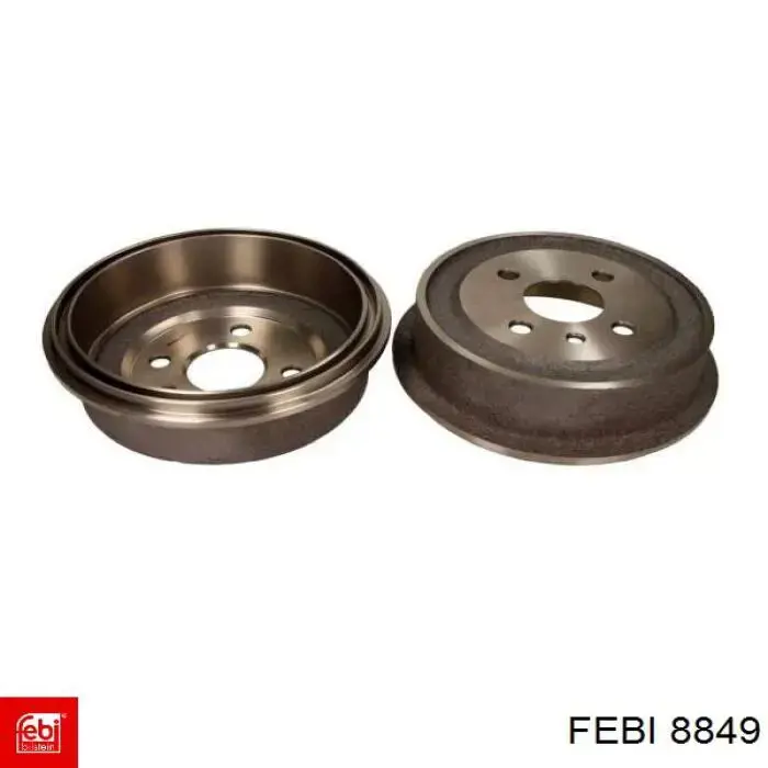 Tambor de freno trasero 8849 Febi