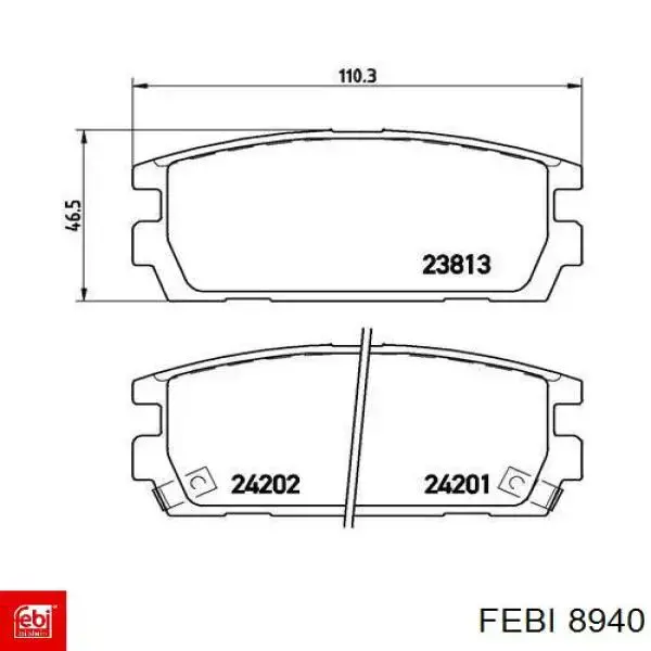 8940 Febi Silentblock del puente trasero