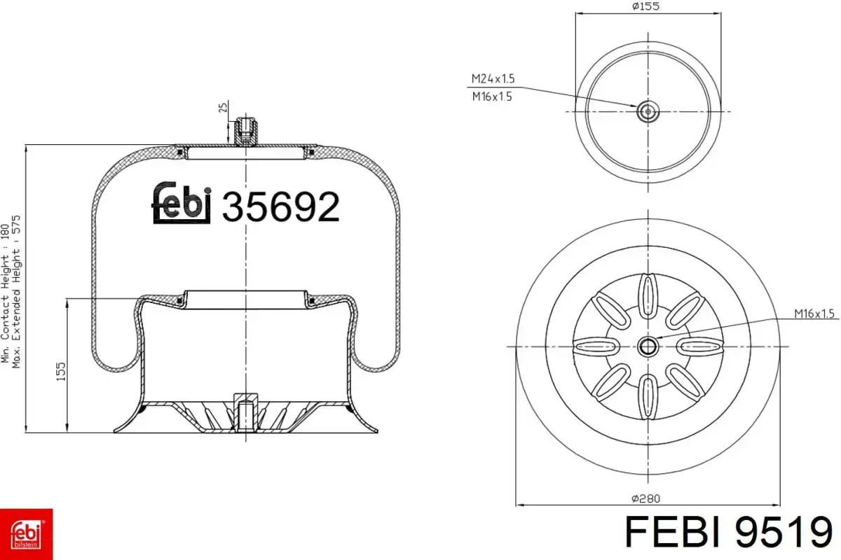 Buje de barra estabilizadora delantera Febi 9519 precio, desde 1,69 EUR