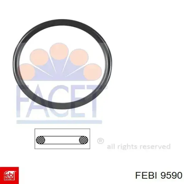 9590 Febi Perno de la polea del cigüeñal