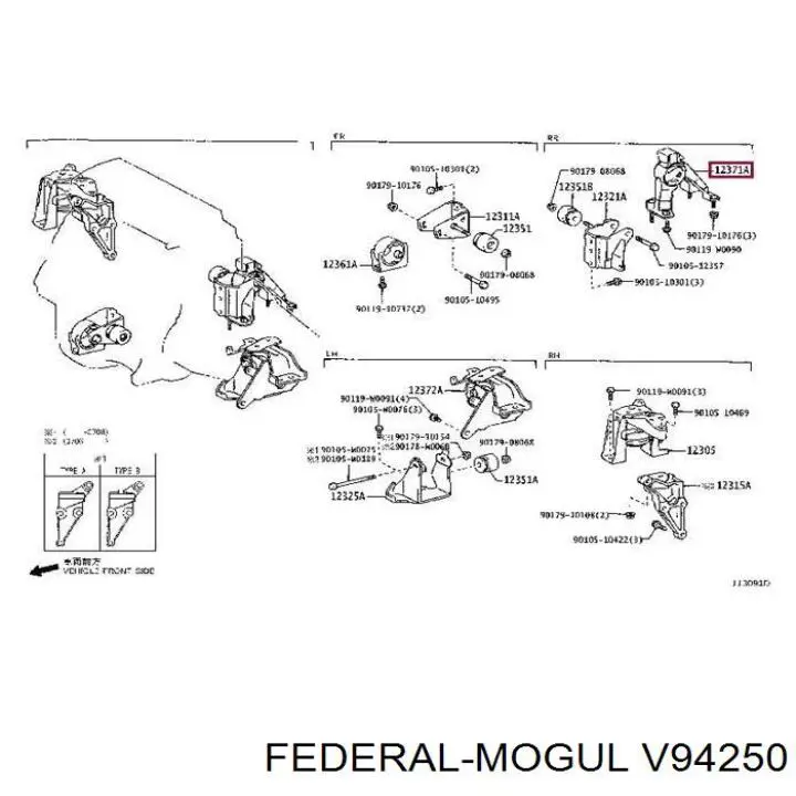 V94250 Federal Mogul válvula de escape