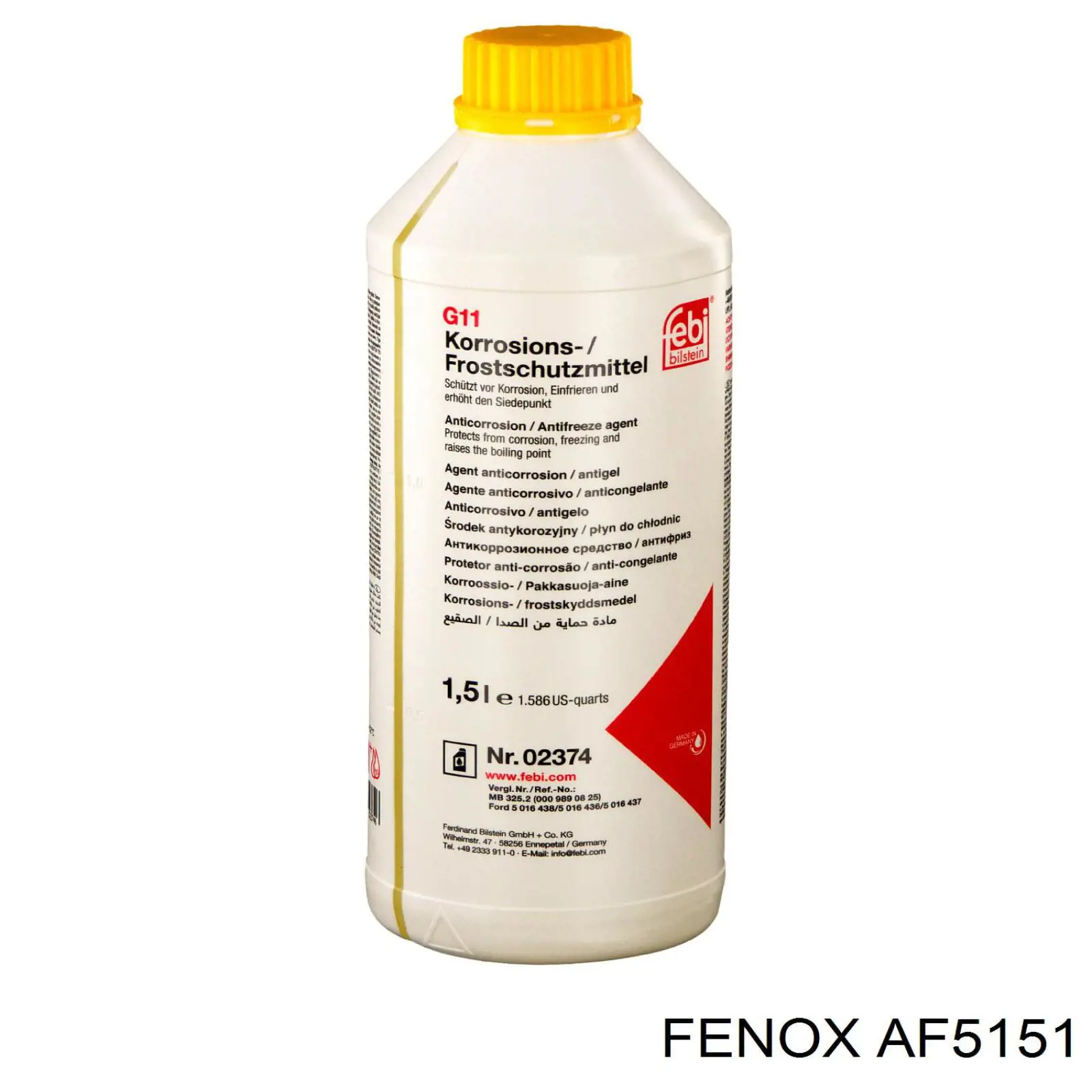 Líquido anticongelante Fenox G11 -35°C 4.2L Azul (AF5151)