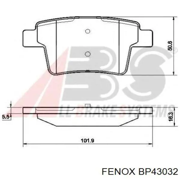 BP43032 Fenox pastillas de freno traseras