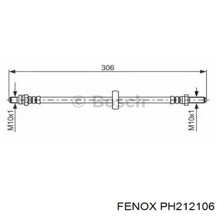 Latiguillo de freno delantero Ford Escort 4 GAF, AWF, ABFT
