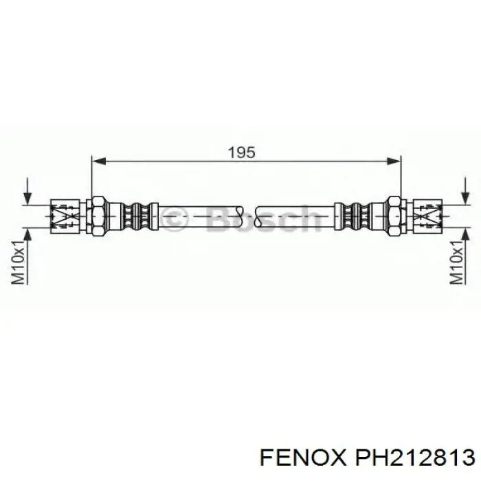 PH212813 Fenox tubo flexible de frenos trasero