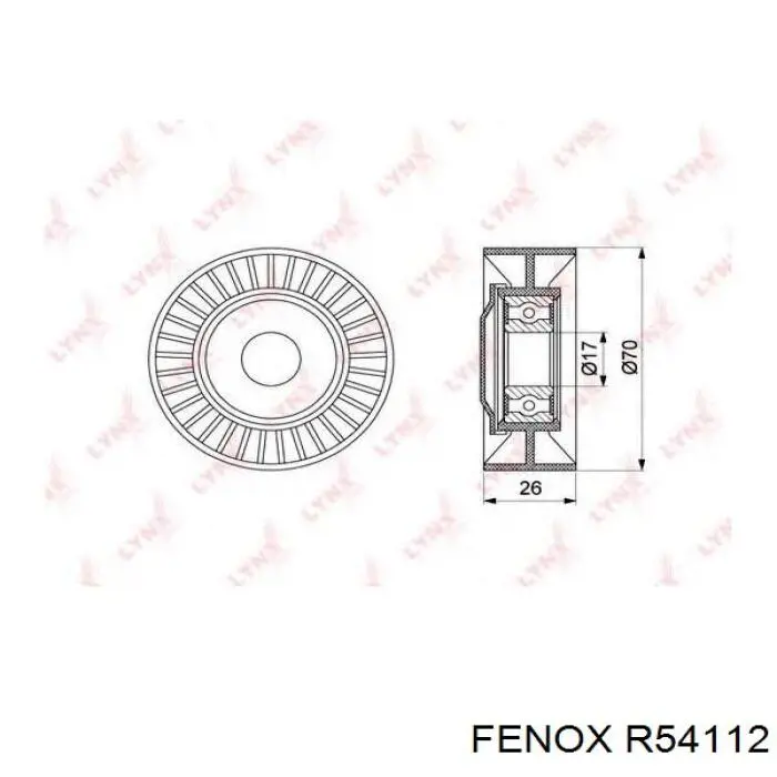 R54112 Fenox tensor de correa, correa poli v