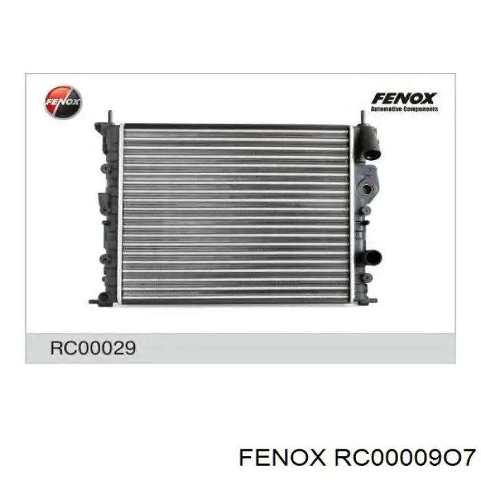 RC00009O7 Fenox radiador refrigeración del motor