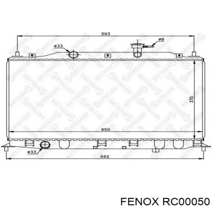 RC00050 Fenox radiador refrigeración del motor