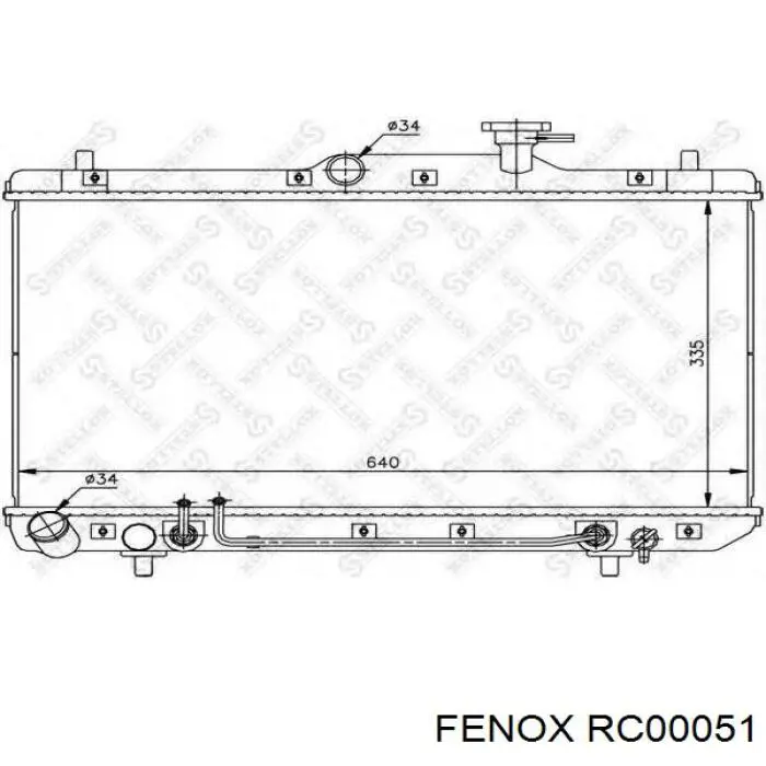 RC00051 Fenox radiador refrigeración del motor