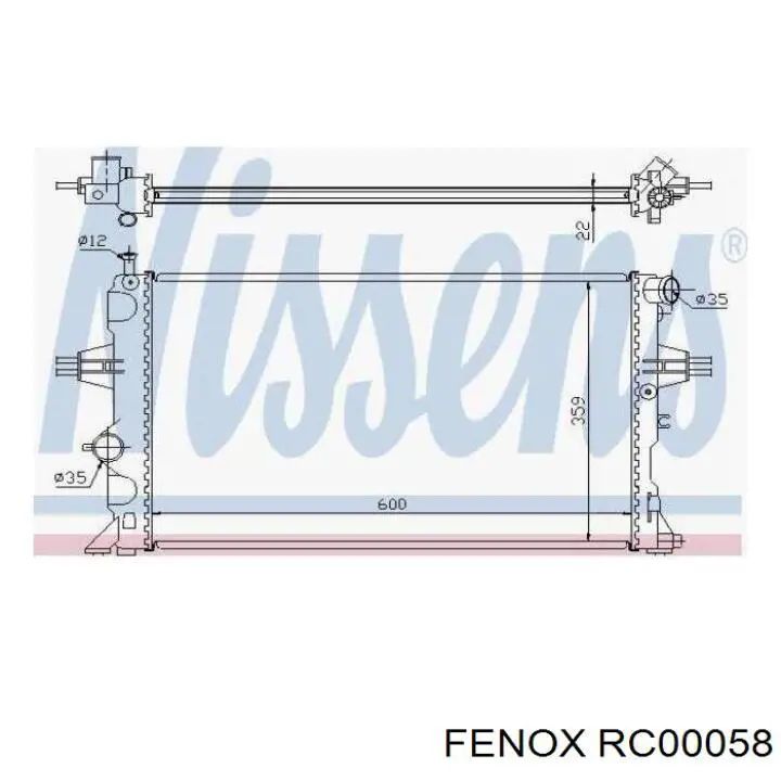 RC00058 Fenox radiador refrigeración del motor