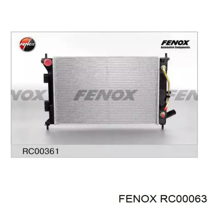 RC00063 Fenox radiador refrigeración del motor