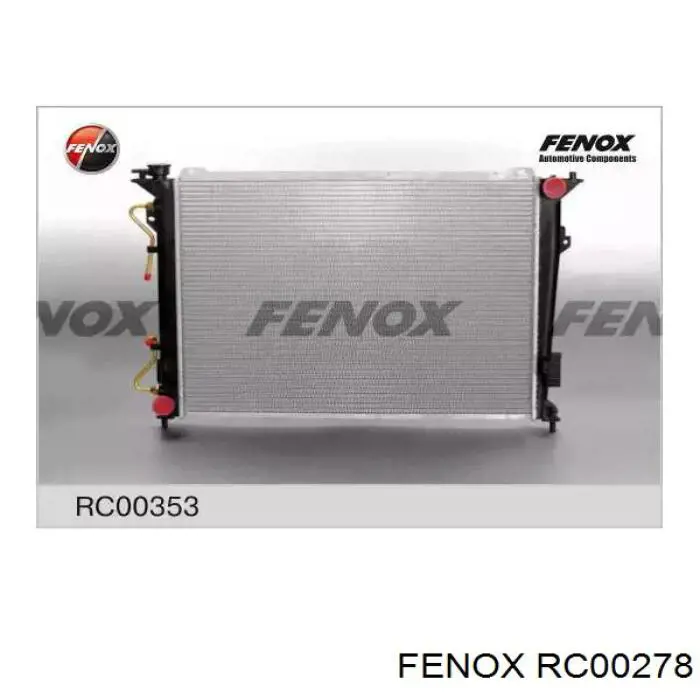 RC00278 Fenox radiador refrigeración del motor