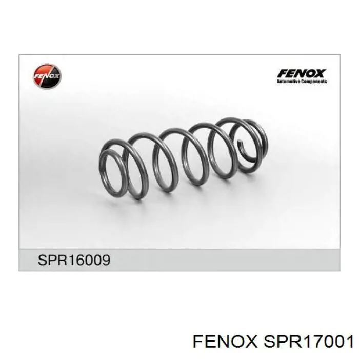 SPR17001 Fenox muelle de suspensión eje trasero