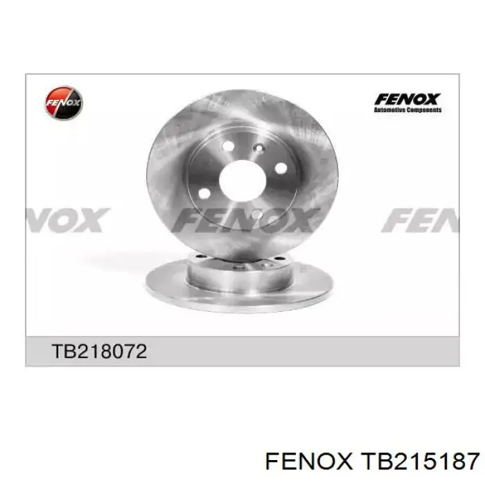 TB215187 Fenox disco de freno trasero