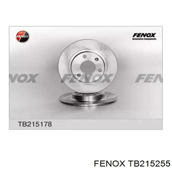 TB215255 Fenox disco de freno trasero