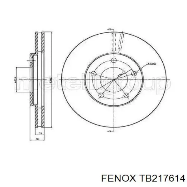 TB217614 Fenox freno de disco delantero