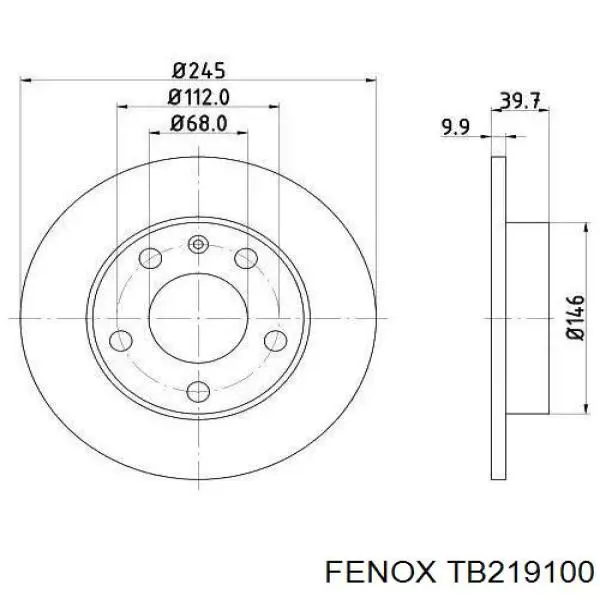 TB219100 Fenox freno de disco delantero