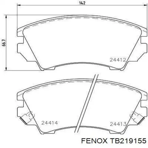 TB219155 Fenox freno de disco delantero