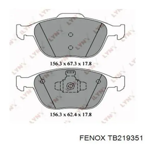 TB219351 Fenox disco de freno trasero