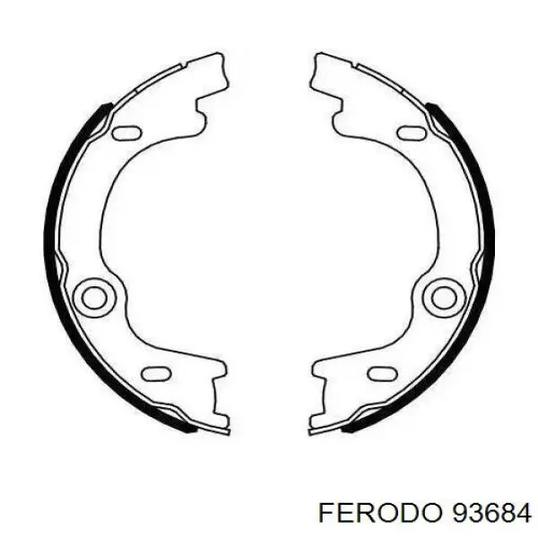 93684 Ferodo almohadilla de tambor remache