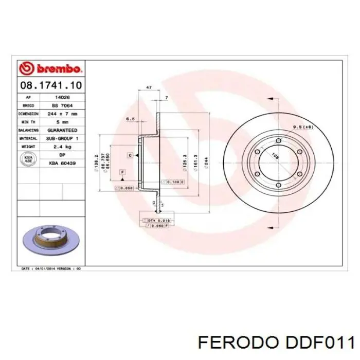 Frenos delanteros Bremsi CD6011S precio, desde 27,26 EUR