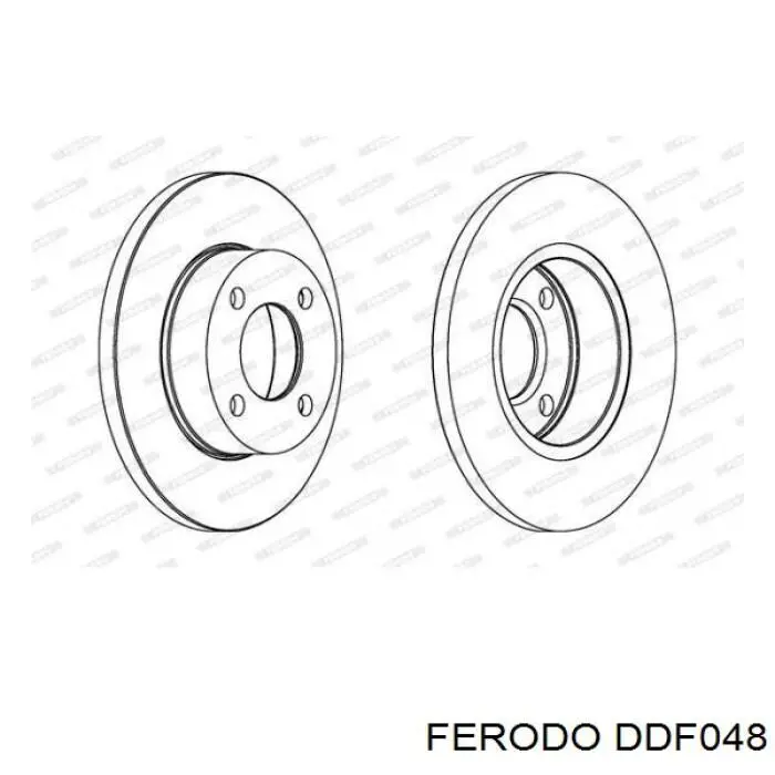 DDF048 Ferodo disco de freno delantero