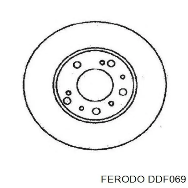 DDF069 Ferodo disco de freno delantero