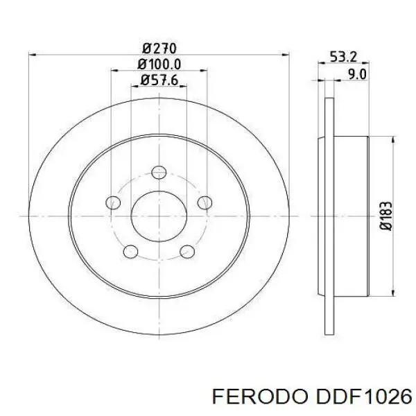 DDF1026 Ferodo disco de freno trasero