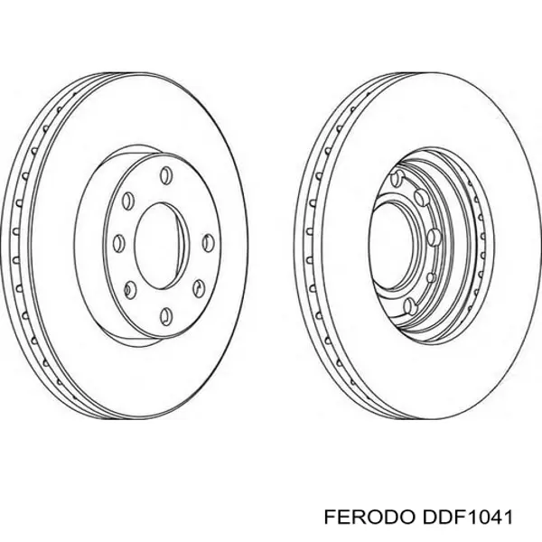 Disco de freno delantero Ferodo DDF1041