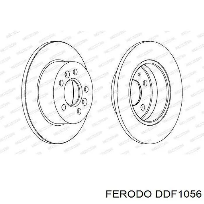 DDF1056 Ferodo disco de freno trasero