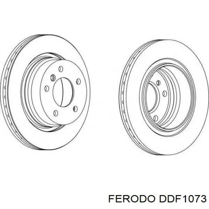 DDF1073 Ferodo disco de freno trasero