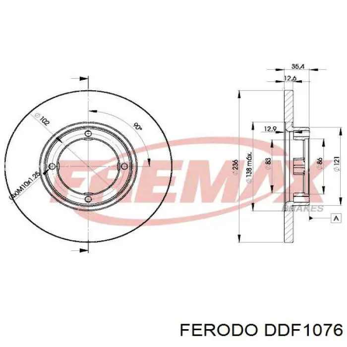 Freno de disco delantero Chevrolet Spark (Matiz) M200, M250