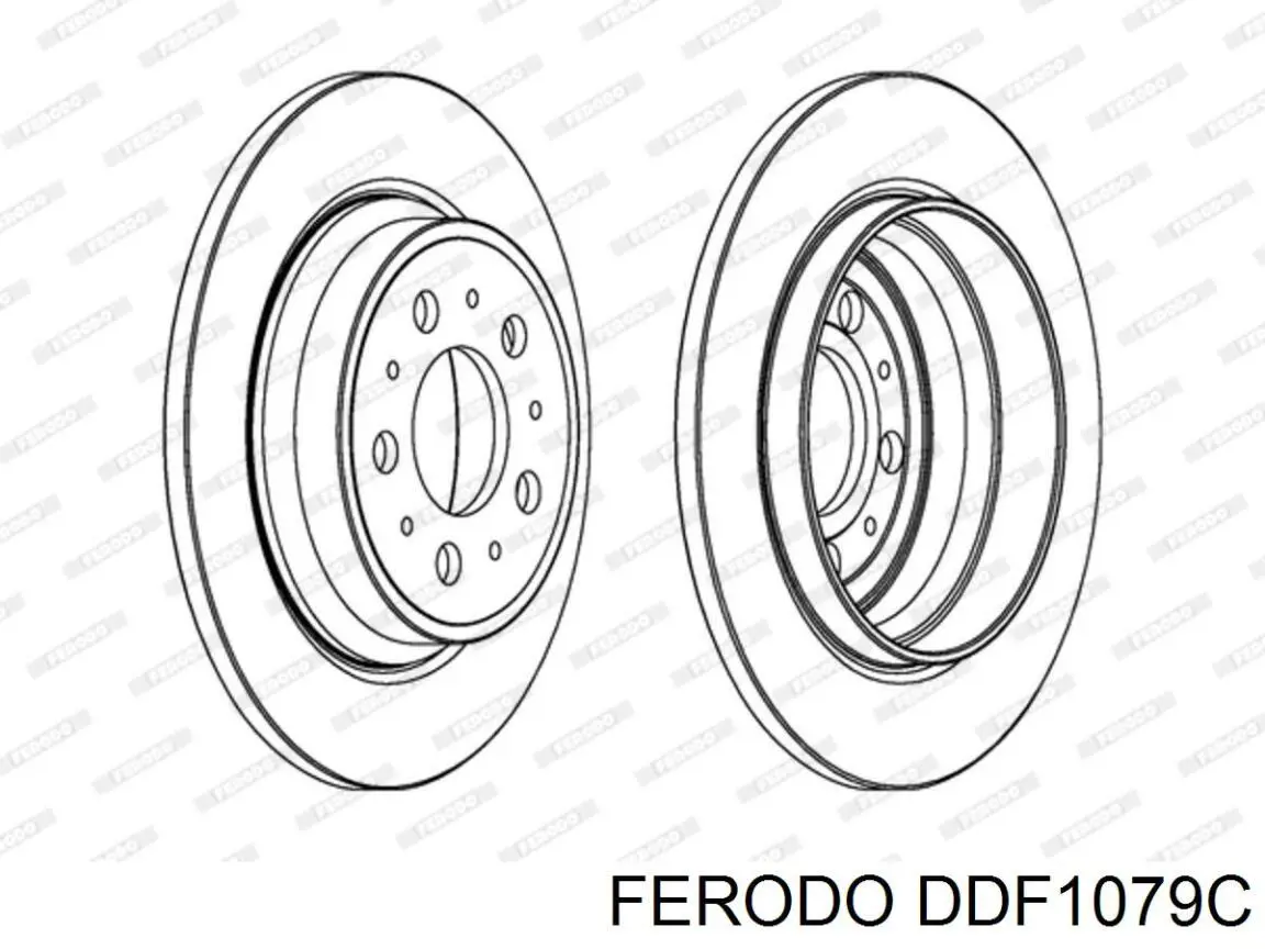 DDF1079C Ferodo disco de freno trasero