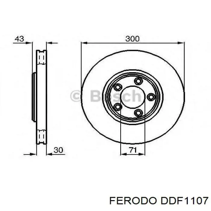 DDF1107 Ferodo disco de freno delantero