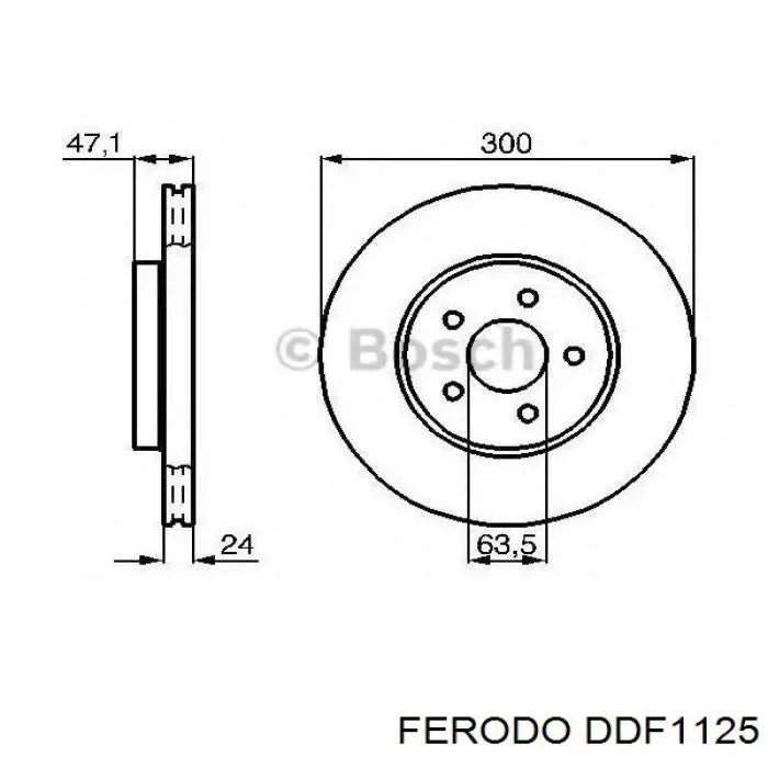 Freno de disco delantero Jaguar X-type CF1
