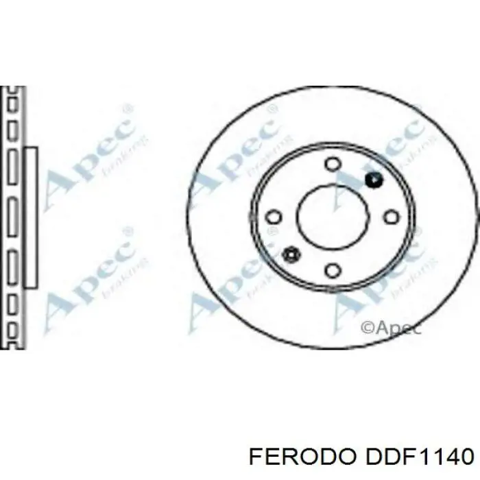 Disco de freno DDF1140 Ferodo