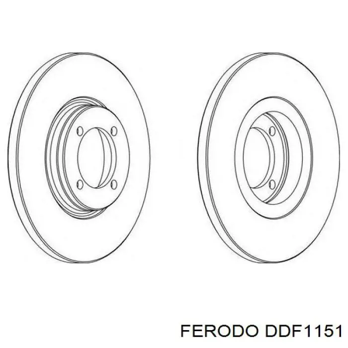 DDF1151 Ferodo disco de freno delantero
