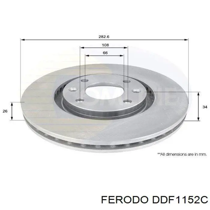 Freno de disco delantero Citroen C4 UD